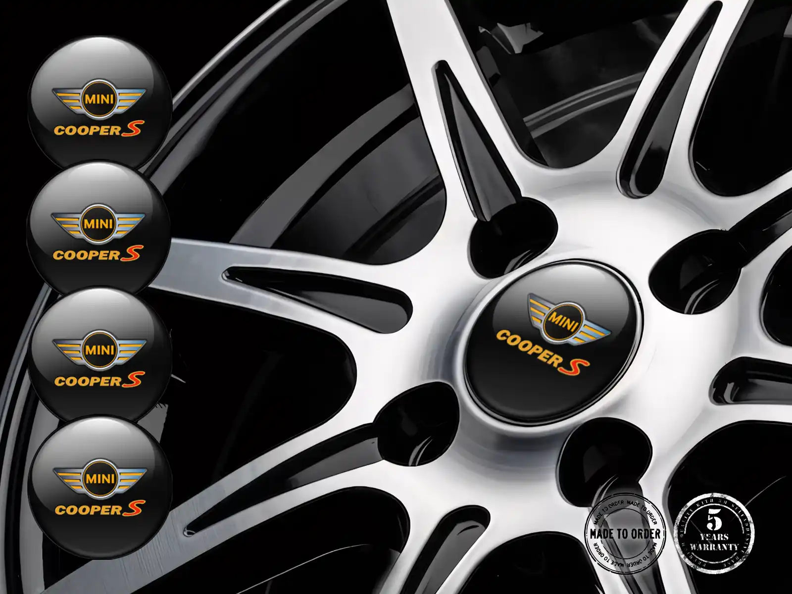 Mini Cooper Silicone Sticker Logo Luxury Rim Badges